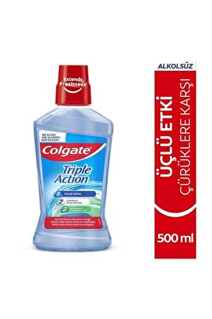 COLGATE TRİPLE ACTİON AĞIZ BAKIM SUYU 500ML