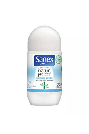 Sanex Natur Protect Invısıble Fresh İz Bırakmaz (Doğal bambu tozu) 24H Roll-on Deodorant 50ml