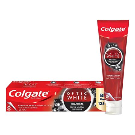 Colgate Diş Macunu Optic White 125 ml. Aktif Kömür (24'lü)