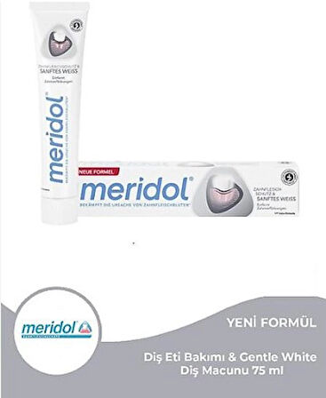 Meridol Diş Eti Bakımı & Gentle White Diş Macunu 75 ml + Ağız Bakım Suyu 400 ml