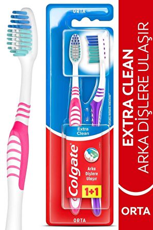 Colgate Extra Clean Orta Diş Fırçası 1+1