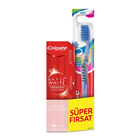 Colgate Optic White 50 Ml&Extra Clean Diş Fırçası