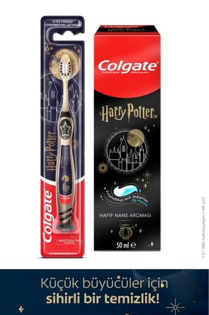 Colgate Harry Potter Çocuk Diş Macunu 50 ml, Yumuşak Diş Fırçası 6+