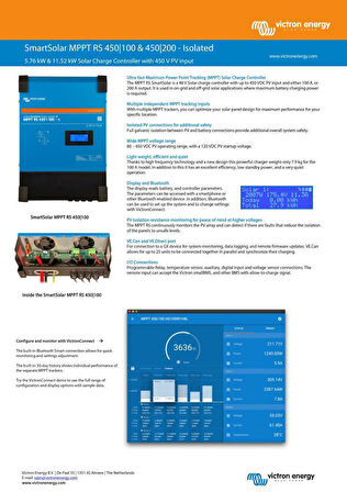 Victron 48V 100A MPPT Solar Charger Controller, SCC145110410, 