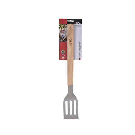 Barbekü Spatula Ahşap Sap Paslanmaz Çelik 46Cm