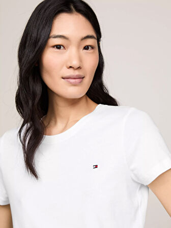 Kadın Heritage Logo T-Shirt-Beyaz | L