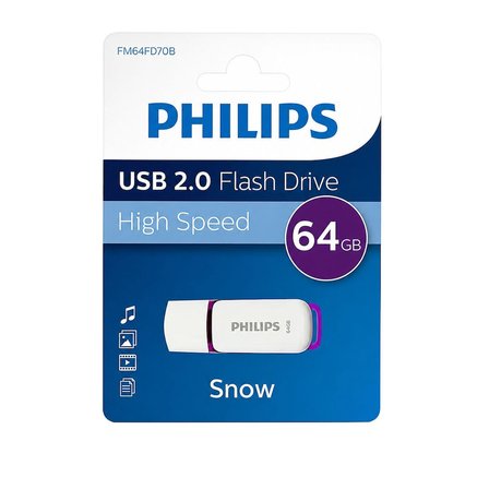 Philips FM64FD70B/00 Snow Mor/Beyaz 64 GB Usb 2.0 Flash Bellek