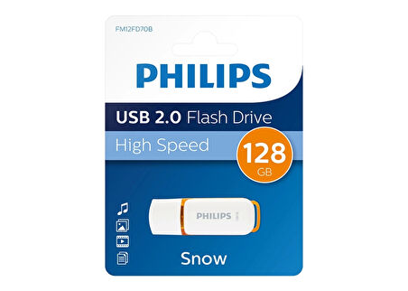Flash Bellek 128 GB USB 2.0 Philips Snow Turuncu