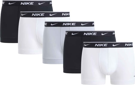 NIKE Erkek Marka Logolu Günlük Kullanıma Uygun Beyaz-Gri-Siyah Boxer NQ00KE1295 XYO