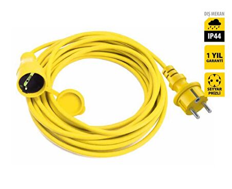 STANLEY PROFESYONEL UZATMA KABLOSU, ST-EC SERİSİ IP44, 1 SOKETLİ 5 METRE 3x1,5mm