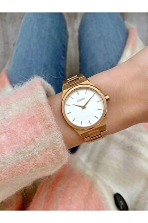  Burker  Emma Rose Gold White Kadın Kol Saati