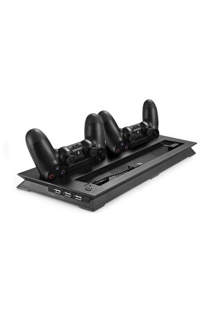 Ps4 Slim Multi Fonksiyonel Fanlı Ve Gamepad Şarjlı Stand