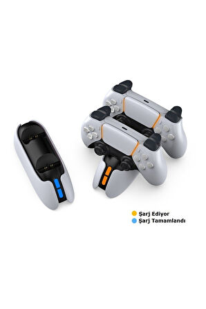 P5-5103 Led Işıklı Ikili Ps5 Joystick Kol Şarj Stand