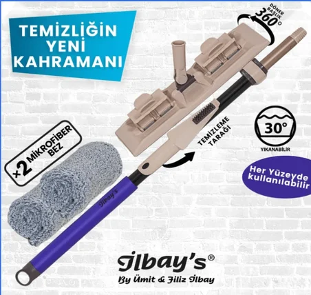 İlbay's Mikrofiber Teleskopik Klipsli Paspas Mop