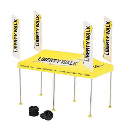 1:64 Diecast Racing LB Paddock Tent Minyatür Model Araba Servis Çadırı Seti