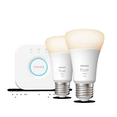 Philips Hue 9.5-75W Beyaz Akıllı Bşl. Seti 2li E27 Bt Özellikli - 929002469201