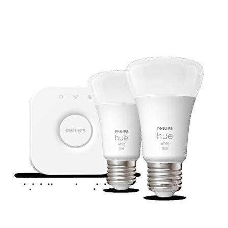 Philips Hue 9.5-75W Beyaz Akıllı Bşl. Seti 2li E27 Bt Özellikli - 929002469201