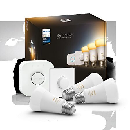 Philips Hue 8-75W Beyaz Amb. Akıllı Bşl. Seti 3lü E27 Akl. But. - 929002468405