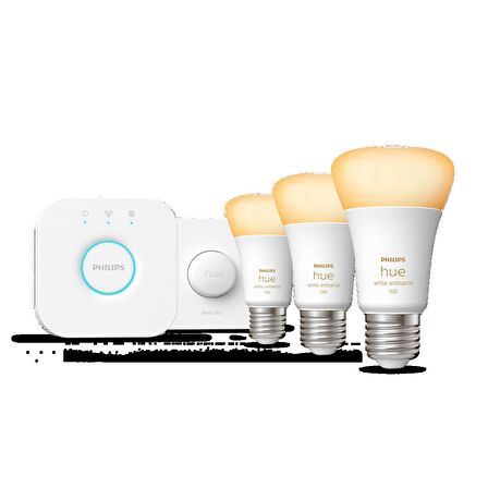 Philips Hue 8-75W Beyaz Amb. Akıllı Bşl. Seti 3lü E27 Akl. But. - 929002468405