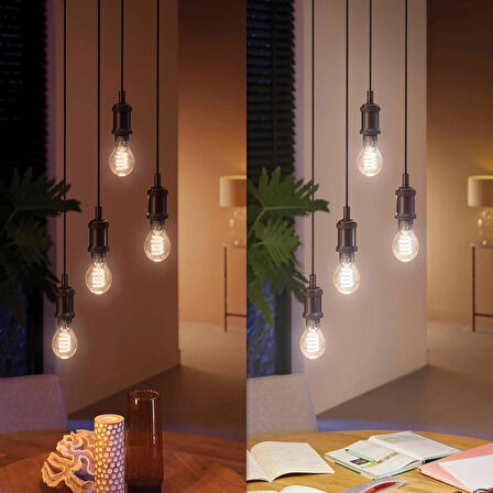 Philips Hue White E27 Filament 7W A60 550 lm, Sıcak Beyaz Işık , Akıllı Ampul