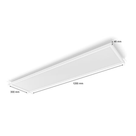 Philips Hue Surimu Beyaz Sıva Üstü RGB Akıllı LED Dikdörtgen Panel Tavan Armatürü 120x30cm  4150 Lumen