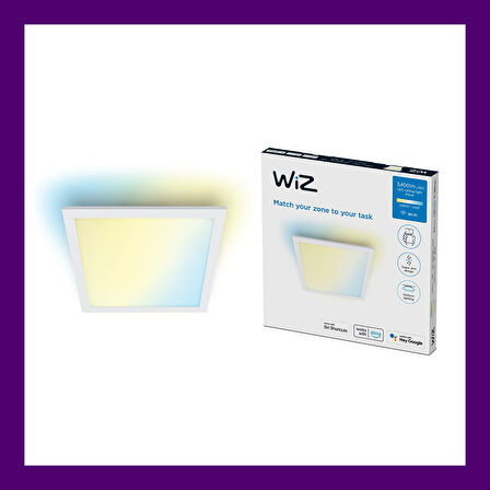 Wiz Beyaz Akıllı Sıva Üstü RGB Kare Panel Tavan Armatürü 36W