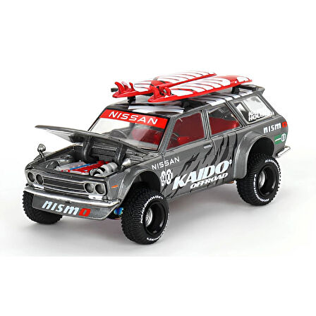 1:64 Diecast Kaido Nissan Datsun 510 Offroad V1 4x4 Mini GT Model Wagon Araba