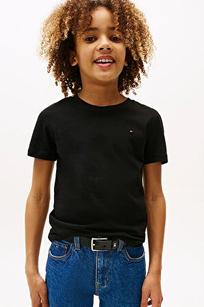 Erkek Çocuk Basic Pamuklu T-Shirt - Siyah | 6 Yaş