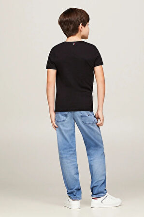 Erkek Çocuk Basic Pamuklu T-Shirt - Siyah | 14 Yaş