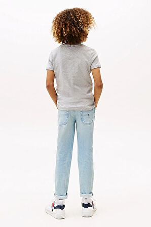 Erkek Çocuk Basic Pamuklu T-Shirt - Gri | 6 Yaş
