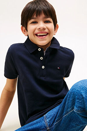 Erkek Çocuk Th Pamuklu Polo T-Shirt - Lacivert | 8 Yaş
