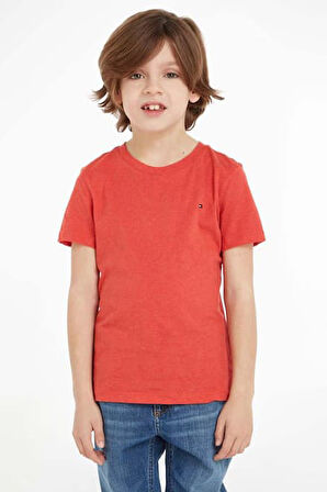 Erkek Çocuk Basic Pamuklu T-Shirt - Kırmızı | 8 Yaş