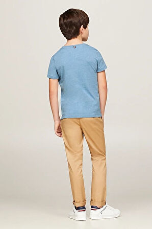 Erkek Çocuk Basic Pamuklu T-Shirt - Mavi | 10 Yaş