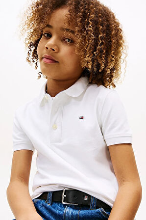 Erkek Çocuk Th Pamuklu Polo T-Shirt - Beyaz | 7 Yaş