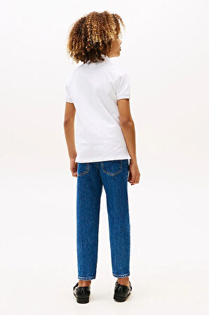 Erkek Çocuk Th Pamuklu Polo T-Shirt - Beyaz | 8 Yaş