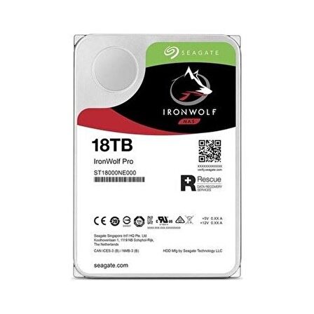 Seagate Ironwolf Pro New ST18000NT001 Sata 3.0 7200 RPM 3.5 inç 18 TB Harddisk