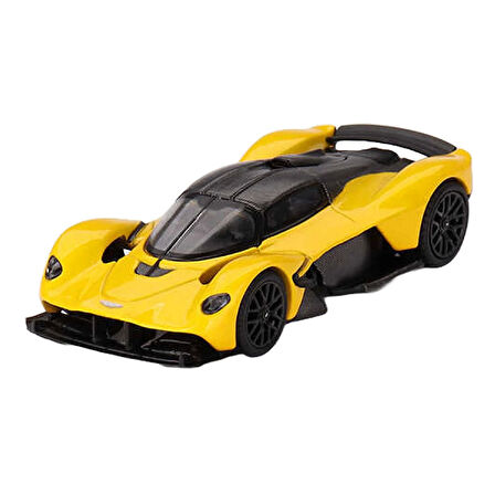 1:64 Diecast Aston Martin Valkyrie Sunburst Yellow Mini GT Model Araba