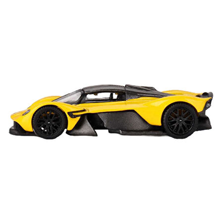 1:64 Diecast Aston Martin Valkyrie Sunburst Yellow Mini GT Model Araba