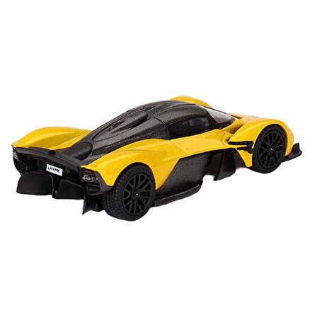 1:64 Diecast Aston Martin Valkyrie Sunburst Yellow Mini GT Model Araba