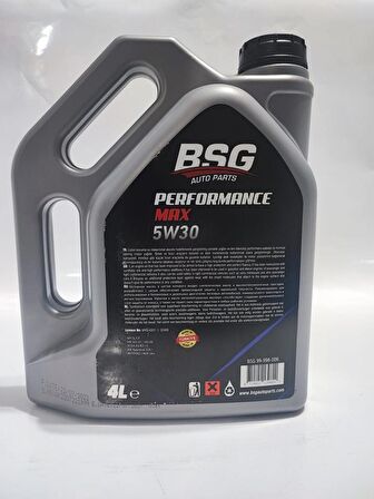 BSG PERFORMANCE MAX TAM SENTETİK MOTOR YAĞI 5W-30 4 Litre