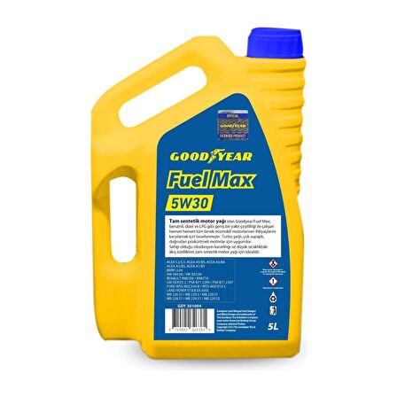 Goodyear Fuel Max 5W-30 Tam Sentetik 5 lt DPF Dizel Motor Yağı 