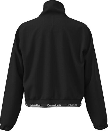 CALVIN KLEIN Kadın Marka logolu Çift Cep Regular Fit Yumuşak Dokulu Dik Yaka Siyah Mont LVGWS4J407 UB1