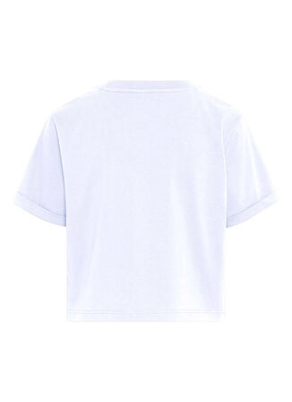 Calvin Klein Jeans Bisiklet Yaka Baskılı Beyaz Kadın T-Shirt LV047AB814YAA