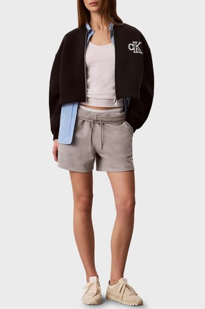 Calvin Klein Logolu Relaxed Fit Kolej Yaka Mont LV047AB508UB1 Bayan MONT LV047AB508 UB1 SİYAH