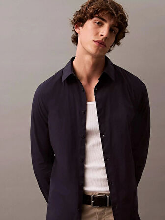 Calvin Klein LS SOLID STRETCH SLIM SHIRT ERKEK Gömlek LV04LB145G-CEF