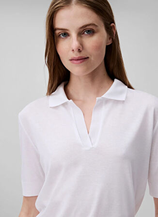 Calvin Klein Gömlek Yaka Düz Beyaz Kadın Bluz LV044B208GYAA