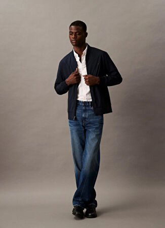 Calvin Klein Normal Mavi Erkek Ceket LV040FM512CJM_LS MATTE BOMBER JACKE