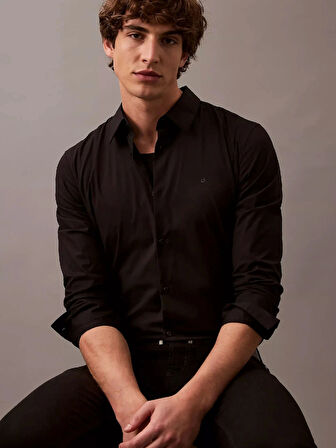 Calvin Klein LS SOLID STRETCH SLIM SHIRT ERKEK Gömlek LV04LB145G-UB1