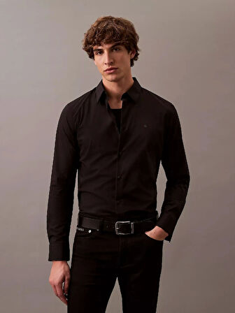 Calvin Klein LS SOLID STRETCH SLIM SHIRT ERKEK Gömlek LV04LB145G-UB1