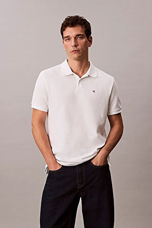 Erkek SS Casual Pique Classic Polo T-Shirt - Beyaz | L